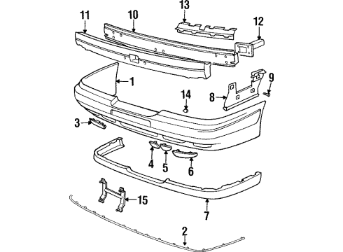 1997 Volvo V90 Front Bumper