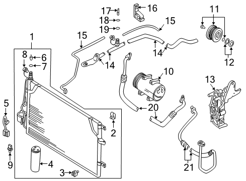 2006 Volvo XC70 A/C Condenser, Compressor & Lines
