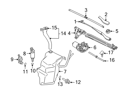 2013 Volvo C30 Windshield - Wiper & Washer Components