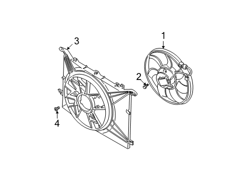 2011 Volvo XC90 Cooling System, Radiator, Water Pump, Cooling Fan Diagram 2