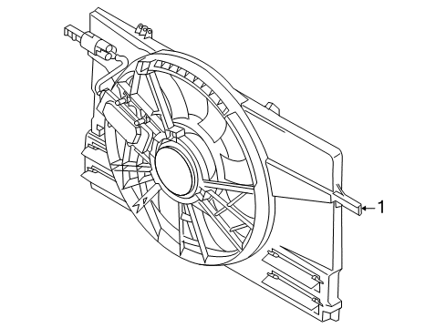 2010 Volvo C70 Cooling System, Radiator, Water Pump, Cooling Fan Diagram 1