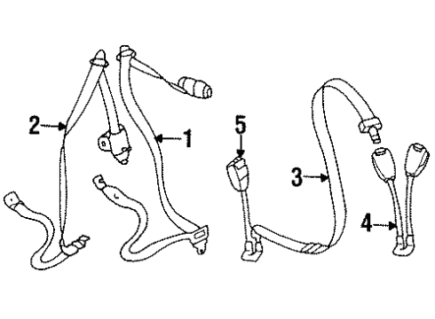 1989 Volvo 245 Rear Seat Belts