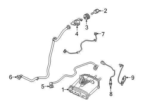2023 Volvo XC40 Vapor Canister Diagram for 32242877