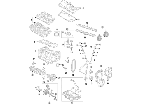 2018 Volvo XC60 Engine Parts & Mounts, Timing, Lubrication System Diagram 3