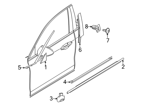 2019 Volvo S60 Exterior Trim - Front Door