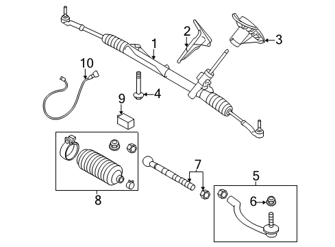 2016 Volvo S60 Cross Country Steering Column & Wheel, Steering Gear & Linkage Diagram 4