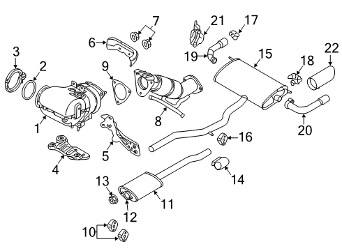 2019 Volvo V60 Exhaust Components Diagram 2