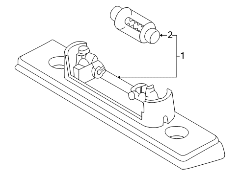 2003 Volvo C70 License Lamps