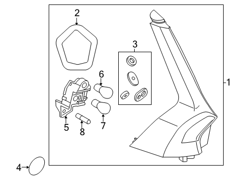 2017 Volvo V60 Cross Country Tail Lamps