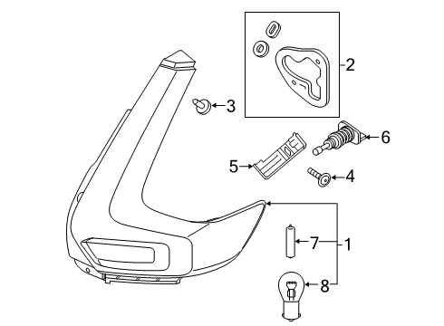 2021 Volvo XC40 Recharge Tail Lamps