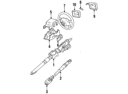 1988 Volvo 760 Steering Column & Wheel, Steering Gear & Linkage