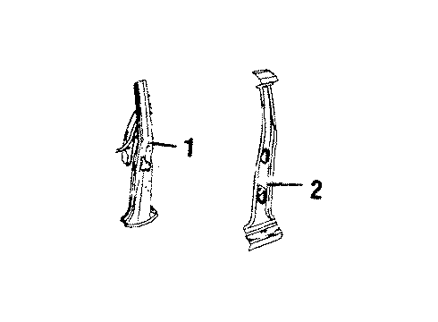 1988 Volvo 245 Center Pillar