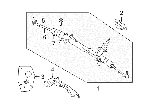 2009 Volvo C30 Steering Column & Wheel, Steering Gear & Linkage Diagram 3