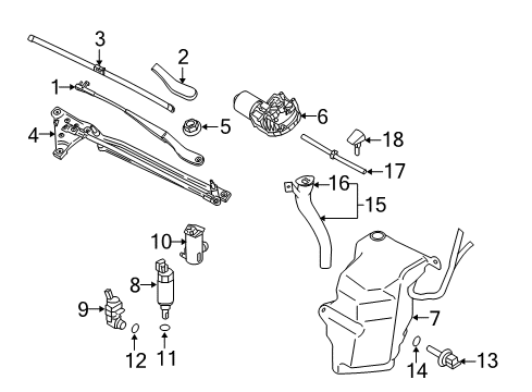 2009 Volvo V50 Windshield - Wiper & Washer Components