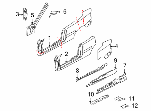 2003 Volvo C70 Hinge Pillar, Uniside
