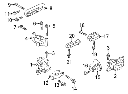 2022 Volvo XC60 Engine & Trans Mounting