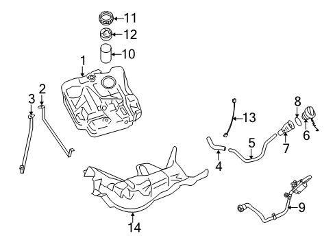 2005 Volvo S40 Fuel Pump Diagram for 8629907