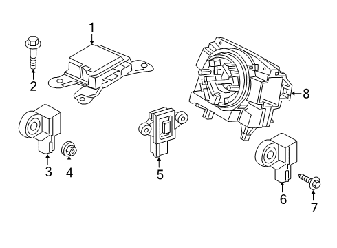 2020 Volvo S60 Front Impact Sensor, Driver Side Diagram for 31476275