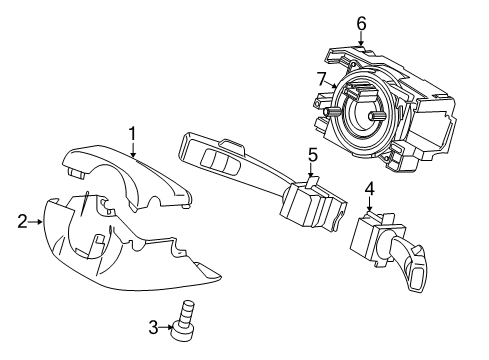 2015 Volvo XC60 Shroud, Switches & Levers