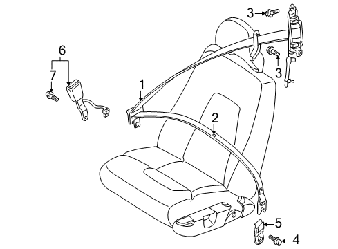 2006 Volvo XC70 Front Seat Belts