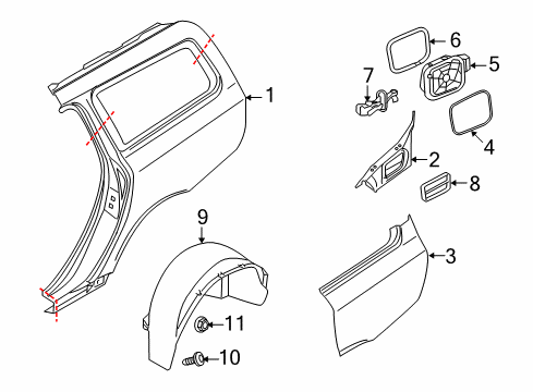 2009 Volvo V70 Quarter Panel & Components