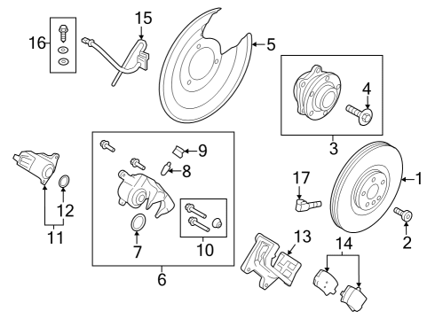 2021 Volvo XC40 Recharge Backing Plate, Passenger Side Diagram for 32287256