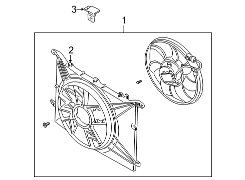 2004 Volvo S80 Cooling System, Radiator, Water Pump, Cooling Fan Diagram 1