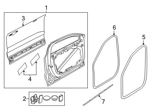 2019 Volvo XC60 Sealing Strip, Passenger Side Diagram for 31693184