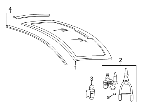 2001 Volvo C70 Back Glass