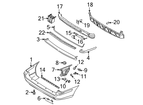 2004 Volvo XC70 Bumper & Components - Rear