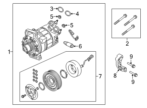 2019 Volvo XC40 A/C Condenser, Compressor & Lines