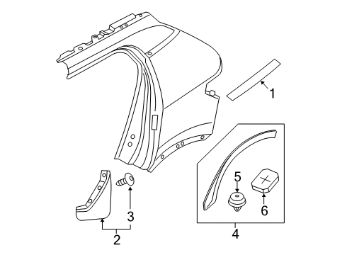2019 Volvo XC40 Exterior Trim - Quarter Panel