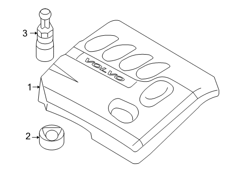 2013 Volvo C30 Engine Appearance Cover
