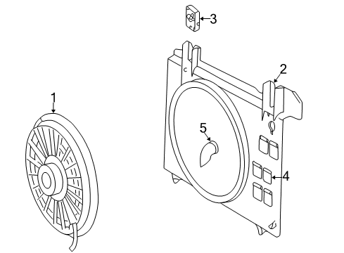2004 Volvo C70 Cooling System, Radiator, Water Pump, Cooling Fan Diagram 1