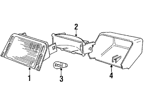 1989 Volvo 244 High Mount Lamps