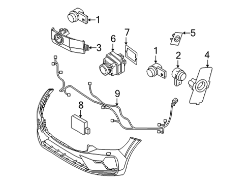 2022 Volvo XC60 Electrical Components - Front Bumper
