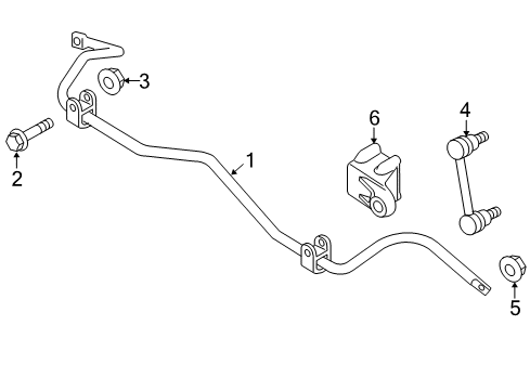 2006 Volvo S80 Rear Suspension, Control Arm Diagram 1