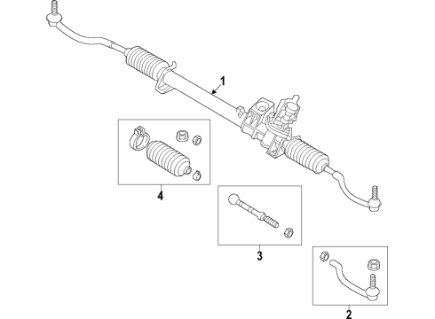 2022 Volvo XC40 Steering Column & Wheel, Steering Gear & Linkage Diagram 3
