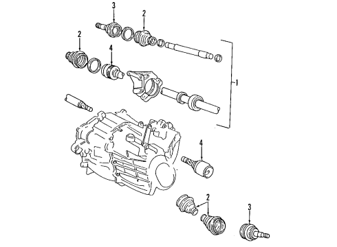 1995 Volvo 850 Front Axle Shafts & Joints, Drive Axles