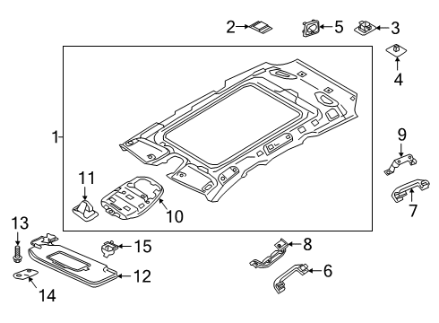 2021 Volvo V60 Cross Country Interior Trim - Roof