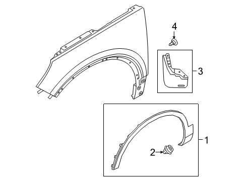 2021 Volvo XC40 Recharge Exterior Trim - Fender