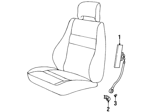 1997 Volvo S90 Air Bag Components Diagram 2