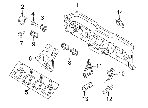 2010 Volvo V50 Cluster & Switches, Instrument Panel Diagram 1