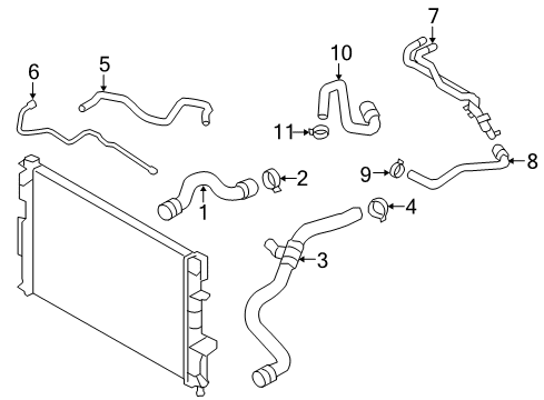 2016 Volvo XC70 Hoses, Lines & Pipes Diagram 2
