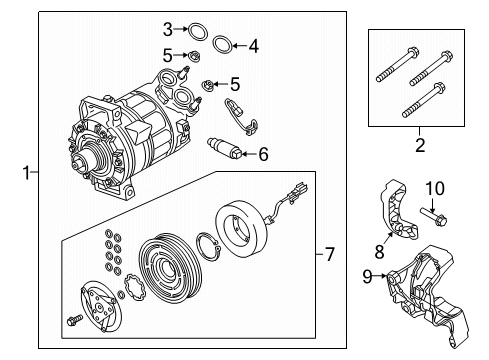 2022 Volvo XC60 Condenser, Compressor & Lines Diagram 4