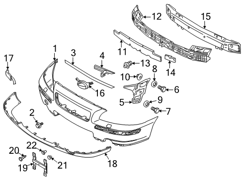 2009 Volvo S60 Front Bumper Diagram 2