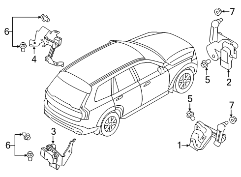 2022 Volvo V60 Cross Country Electrical Components Diagram 3