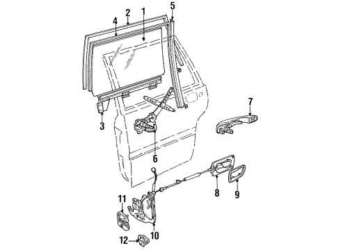 1997 Volvo V90 Rear Door - Glass & Hardware