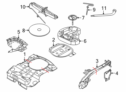 2009 Volvo V50 Rear Body - Floor & Rails