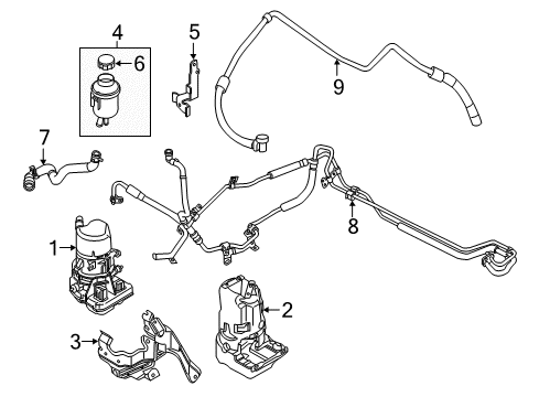 2015 Volvo V60 Cross Country P/S Pump & Hoses, Steering Gear & Linkage Diagram 2